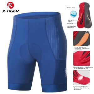 X-TIGER Cycling Shorts with 2 Pockets Blast Padded Mens Bike Shorts Reflective Non-Slip Leg Covers Bicycle Shorts