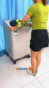 Alas Kaki Mesin Cuci Anti Getar Meja Kulkas Silicone Shock Pads 4 PCS - Gray