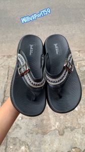 Sandal Jepit Wanita Simple Elegan Sol Tebal Fashion Trendi Motif Gesper
