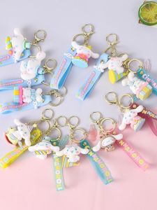 Cartoon Creative Sanrio Series Kuromi Keychain Car Decoration Womens Handbag Keychain Pendant Small Gift