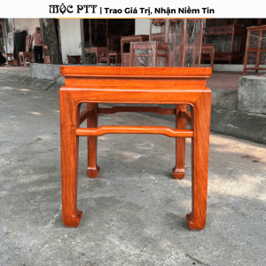 Đôn Vuông mẫu Tối Giản Mộng Ghép 100% gỗ Hương Đá kích thước 38 x 38 cao 45 cm SPTH