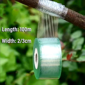 100M Gardening Grafting Tape Roll Stretchable Self-Adhesive Degradable Parafilm Plant Tape Pruning Grafting Transparent Film
