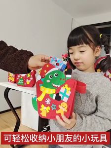 Christmas Santa Claus Snowman Small Gifts Handmade Diy Deer Production Kindergarten 圣诞节小礼物手工diy小鹿背包儿童创意制作幼儿园材料圣诞树装饰 M038