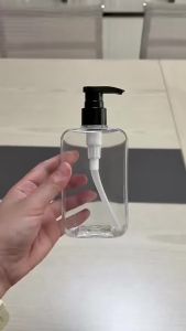 Transparent Square Soap Dispenser Countertop Lotion Bottle With Pump Bathroom Lotion Liquid Soap Dispenser Refillable Emp