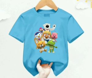 Kaos Atasan Anak Usia 1-12 Tahun Pororo Bird Lengan Pendek