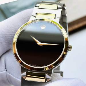 ĐỒNG HỒ NAM CHÍNH HÃNG MOVADO 0607293 Quartz Black Sapphire Dial Size 38mm WR 3ATM