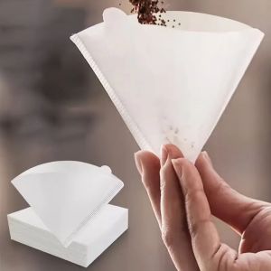 40/120 PCS V-shaped Coffee Filter Paper Coffee Cup Filter Paper 1-4 Pieces of Hand Brewed Coffee Pot Filter Paper Coffee Pot