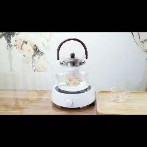 Heat Resistant Glass Teapot Jug Stovetop Kettle Tea and Coffee Maker SetGlass Bottle Pitcher for Hot/Iced Tea Blooming and Loose Leaf Tea Maker
