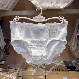 Pure Cotton Lace Butterfly Knot Triangle Panties 3 Pack Spring Collection mid Waist Underwear for Young Girls