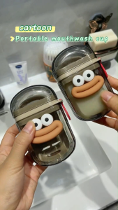 Cartoon Cute Mouthwash Cup Travel Soap Case Box Holder Portable Wash Cup Soap Dish Set Toothbrush Cup
