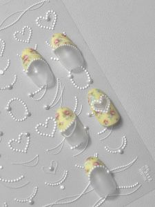 ใหม่เพชร Rhinestone เล็บโปสเตอร์เพิร์ลโซ่รองเท้าบัลเล่ต์ < Ne1> สติกเกอร์เล็บสดเต็มรูปแบบ Stick บนเล็บเครื่องมือ