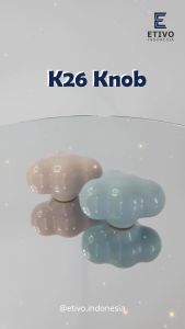 Etivo K26 Door Knob Cloud Kids Handle | Tarikan Pintu Laci Lemari Awan - Biru