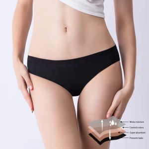 Women Full Protection 4 Layers Physiological Menstrual Briefs Washable Leak Proof Period Panties Underwear