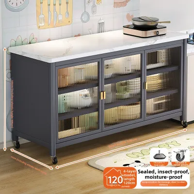 JUMEISHI | Moveable Kitchen Island Storage Rack