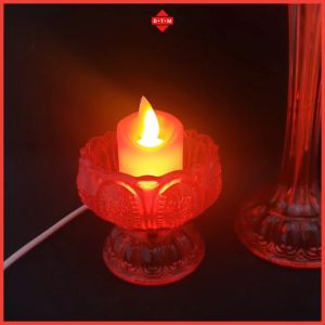 Nến Điện Tử Hoa Sen Mô Phỏng Nến Thật - Đèn Thờ Hoa Sen Cắm Điện 220V Sopoka - Bền Đẹp An Toàn - Bảo Hành 2 Năm