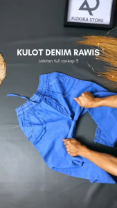 Kulot Jeans Rawis Wanita Denim Terbaru Celana Panjang Cewek Dewasa