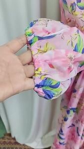 Women Floral Print Maxi Dress V Neck Lantern Sleeve Smocked Waist Tiered Ruffle Hem Long Sleeve Elegant Casual Party Long Dress