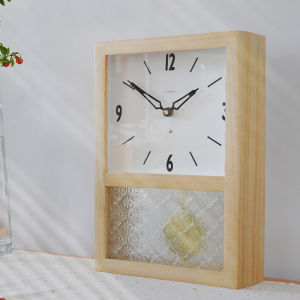 Japanese Style Wooden Desktop Clock Silent Living Room Bedroom Decorations Home Luxury Wooden Table Clocks Traditional Craft