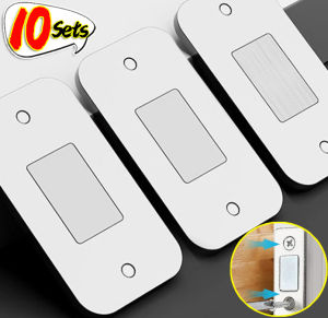 Polocat 10/2set Self Adhesive Door Stops Magnetic Cabinet Catches Invisible Soft-Catch Anti-Rust Magnet Stickers Hidden Door Closer for Cupboard