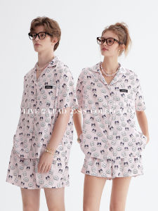 LIVETOLEAD Satin Short Sleeve Polo Shirt And Shorts Home Wear Comfortable Fashionable Set for Men And Women Summer Home Clothes