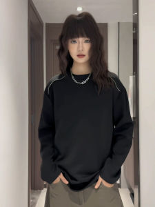 เสื้อยืดแขนยาวทรงหลวมสไตล์อเมริกันสำหรับผู้ชาย Cleanfit ฤดูใบไม้ร่วง ทรงเข้ารูป ปกติ แขนยาว ปกติ เสื้อชั้นใน