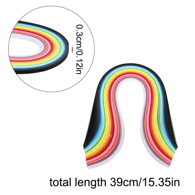 260pcs Rainbow Paper Quilling Strips Set Flower Gift Paper For Handmade Paper Decoration Craft DIY Tools