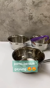 Panci Mie Gagang Warna Warni / Panci Susu Stainless 18cm / Panci Masak Air/Panci Susu Milk Pot
