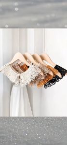 Cổ Áo Búp Bê Phối Ren Giả Trang Trí Có Thể Tháo Rời Cổ Áo Sơ Mi Giả Có Cúc