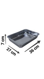 Tempat Prasmanan Segi Stainless Baki dalam Ukuran 36cmx27cmx7cm