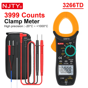 NJTY 3266TA 3266TD Digital Clamp Meter Professional Multimeter True RMS Auto Range AC DC Voltage Ammeter NCV Ohm HZ Miltimeter