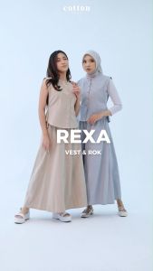 Cotton Inch - Rexa One Set Rompi Rok Maxi Karet Pinggang Wanita