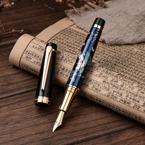 LT Hongdian 1837 Bút Máy Kim Loại Vẽ Tay Phong Cách Trung Hoa Iridium EF/F/Nib Bút Mực Để Viết Tuyệt Vời Quà Tặng