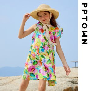 PPTOWN | New Charming Girls Dress Summer Floral Dress
