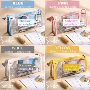 Clear Pencil Case Suitable for Exams. School Stationary Pouch