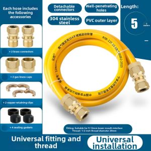 YUNRAN | Home Explosion-proof Stainless Steel Gas Hose
