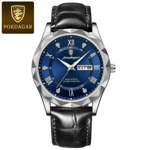 POEDAGAR New Fashionable Trendy Youth Leisure Simple Luxury Mens Watch Waterproof Luminous Calendar Quartz Watch