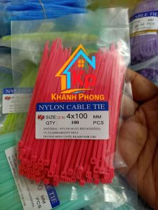 (HCM) 100 sợi 1 bịch 1 màu 10cm Dây rút màu . Dây Thít nhựa 10cm bảng lớn 2.5Li