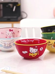 ชามเซรามิค Sanrio แท้ (4.5นิ้ว) ชามข้าว ถ้วยซุป ลายการ์ตูน น่ารัก คิตตี้