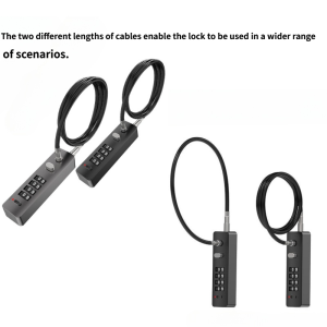 4 Digit Combination Long Rope Cable Lock Resettable Code for Bicycle Locker File Cabinet Padlock