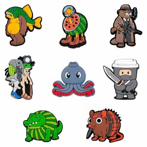 Hot Toys | 8-30pcs Italian Brainrot Funny Shoes Charms Cartoon Clogs Sandals Shoe Accessories Decoration Buckle for Kids Party Gifts