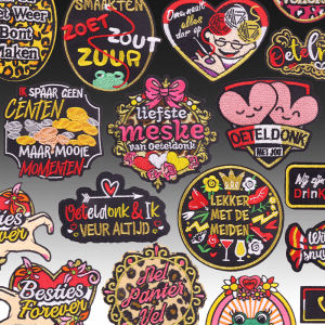 2025 New Designs Netherlands Oeteldonk Carnival Iron On Patches For Clothes Oeteldonk Emblem Embroidery Patch Decorative Badges