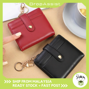 DROPASSIST 2153 Ladies Short Tri-Fold Small Wallet Female Key Coin Purse Dompet Wanita