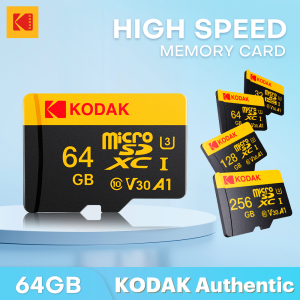 Kodak | KODAK Micro SD Card Memory Card UP TO 100MB/s C10 U3 32GB 64GB 128GB 256GB TF Card 4K HD For USB Card Reader Adapter Microsd