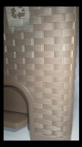 HIGH QUALITY UNIPLUS BROWN PLASTIC PEDAL RATTAN BIN/BASURAHAN/GARBAGE CAN/WASTE DISPOSAL/TRASHCAN/TRASH CAN PEDAL WITH COVER PLASTIC RATTAN TRASH CAN/WASTE BASKET/RECYCLE BIN