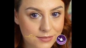 【Maruko lens】Soft Colored Contact Lenses Yearly Use Contact Lense 14.5mm Cosplay Halloween Purple Contacts