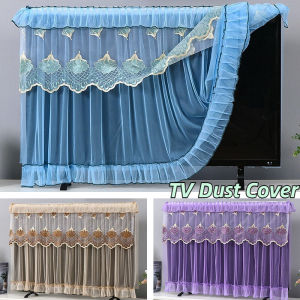 32Inch Non Removable TV Cover Dust Cover Lace Embroidered LCD Desktop Hanging TV Set
