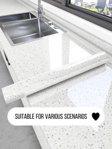 60cm*5m Marble Wallpaper Waterproof and Oil proof Thickening Kitchen Table Hearth Wall Sticker