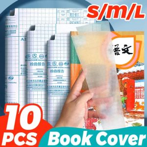 10Sheets Thick Textbook Protective Cover Self Adhesive Book Wrapper Transparent Protective Cover School Stationary