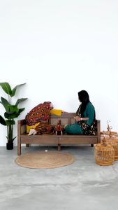 Arturo - Dharma 2 Seater Solid Wood Sofa With Storage In Natural Rattan