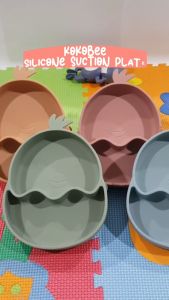 KOKOBEE Silicone Suction CHICKEN Plate / piring silicone / piring makan bayi / piring makan anak / suction